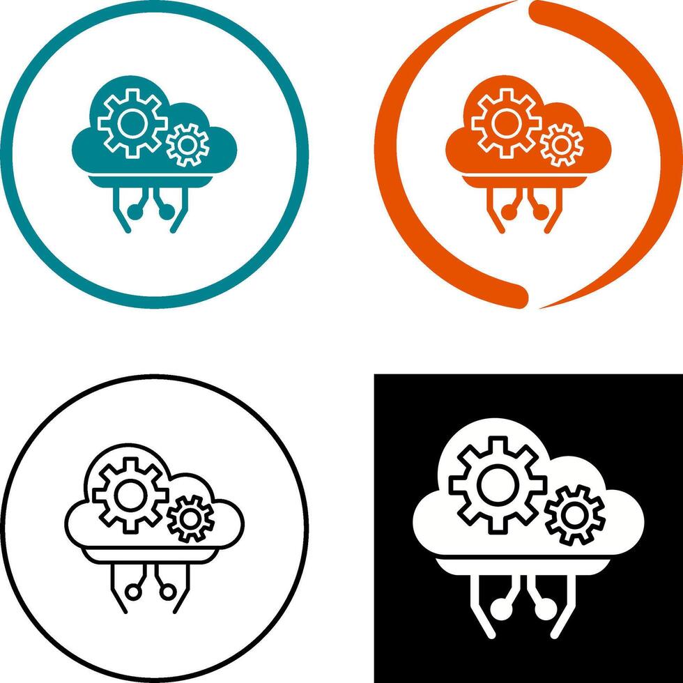 diseño de icono de computación en la nube vector