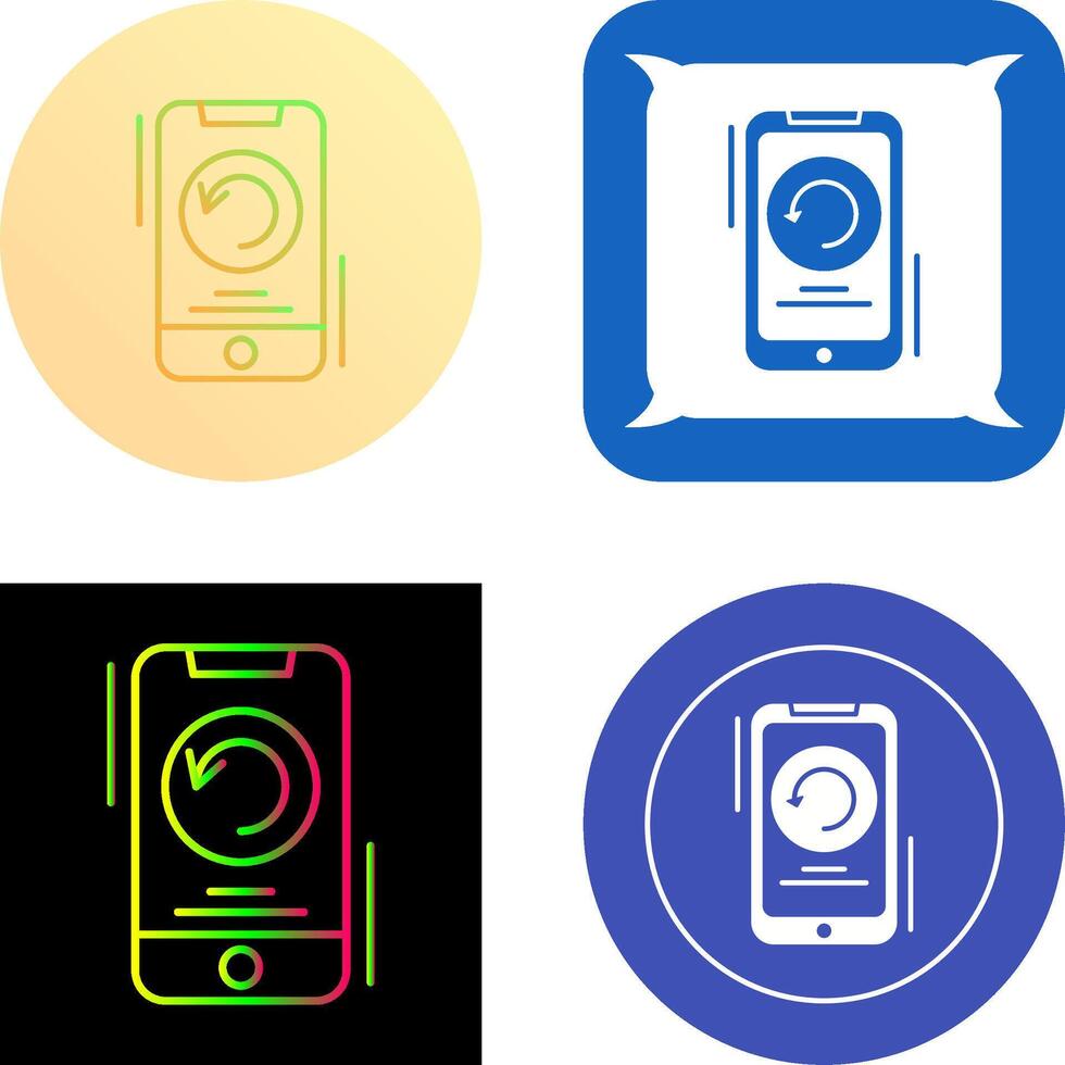 Restart Icon Design vector