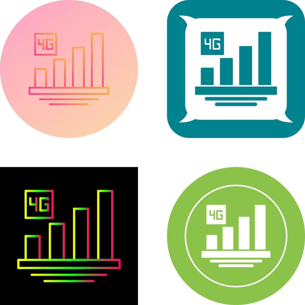 4G Icon Design vector