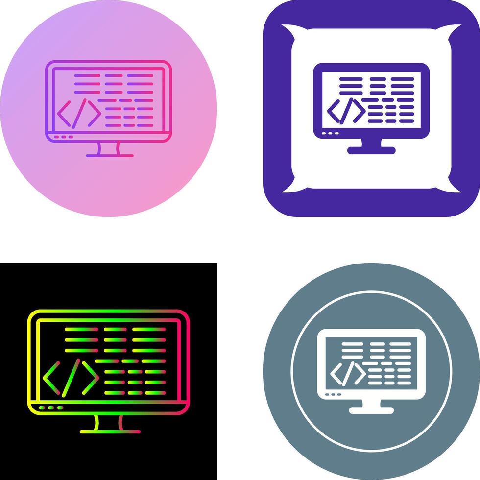 Coding Icon Design vector