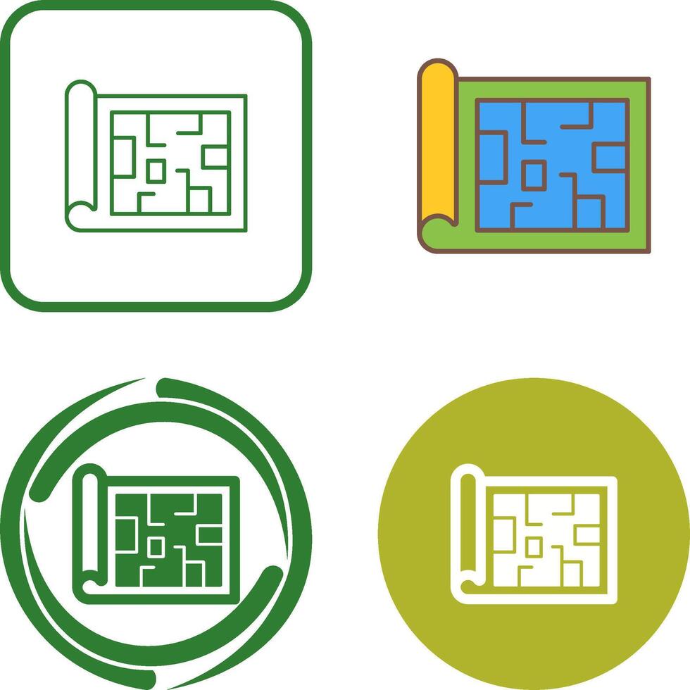 Blueprint Icon Design vector
