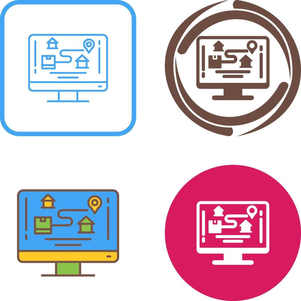 Tracking Icon Design vector