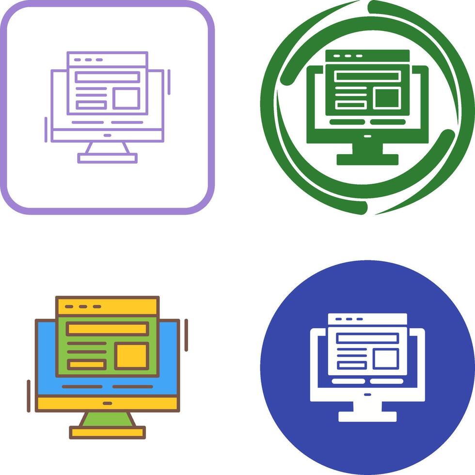 Adaptive Layout Icon Design vector