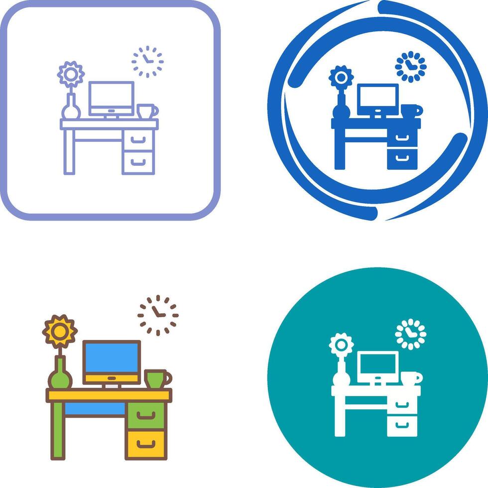 Work Table Icon Design vector