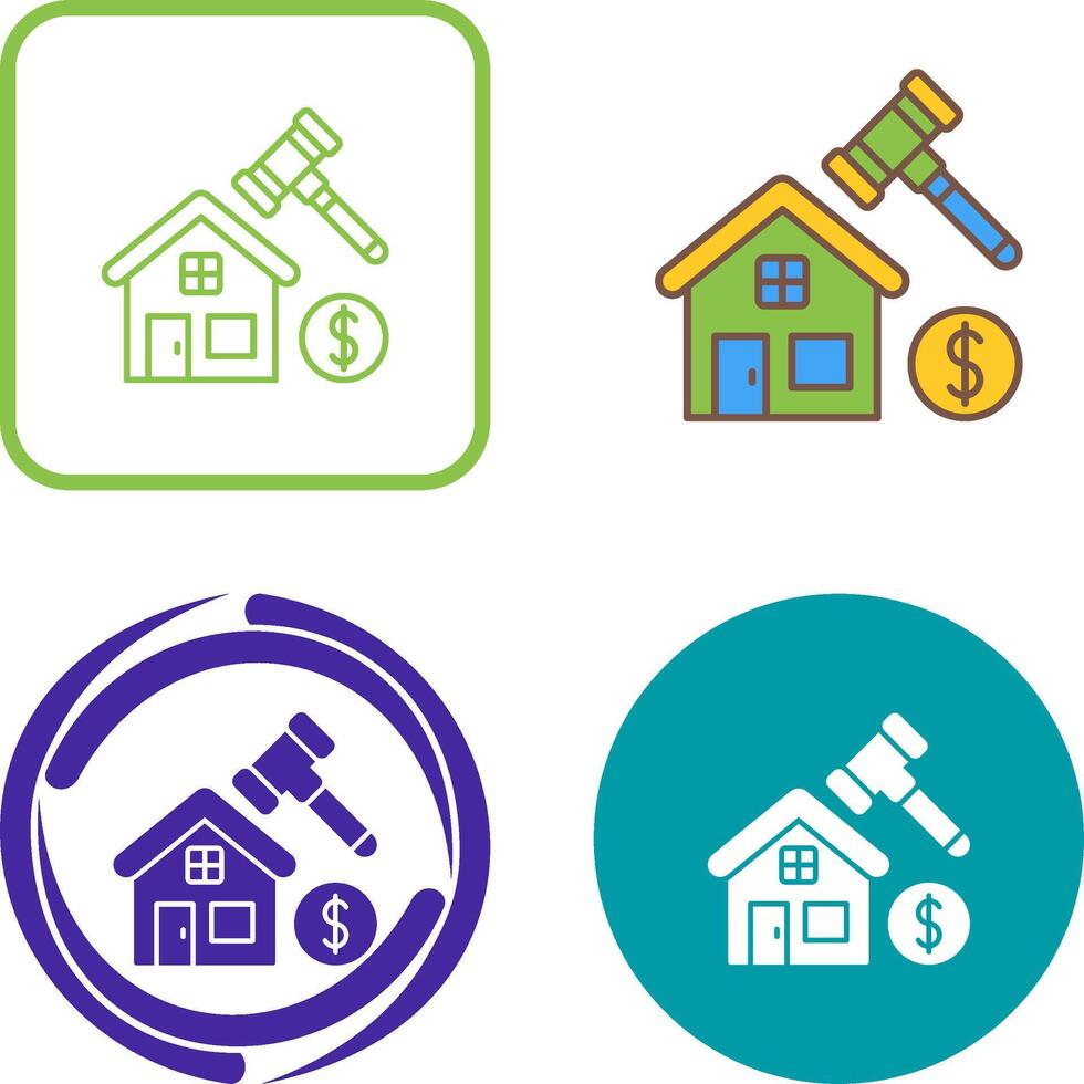 Auction Icon Design vector