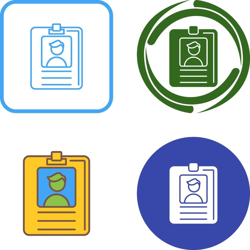 Id Card Icon Design vector