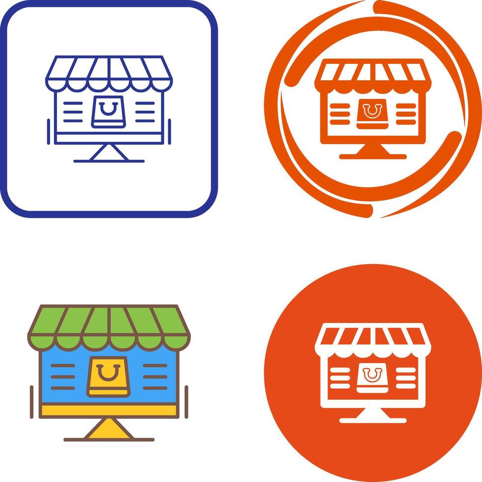 Online Shopping Icon Design vector