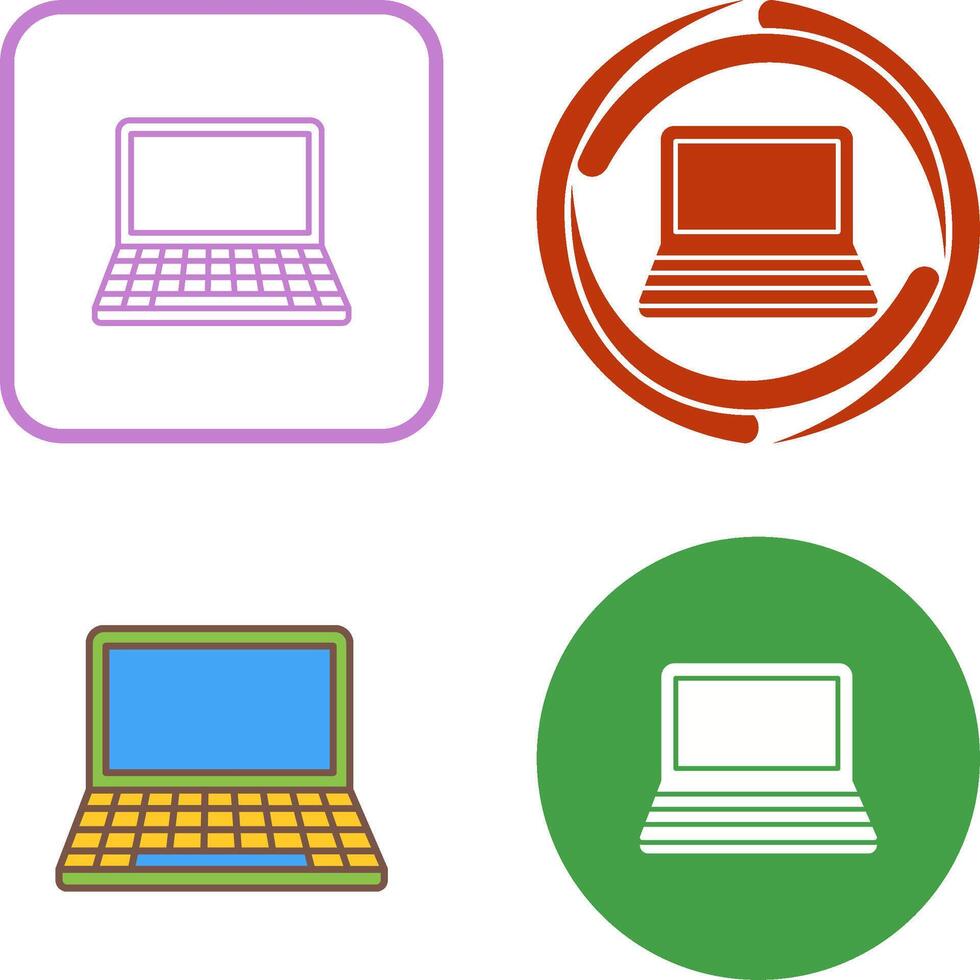Laptop Icon Design vector