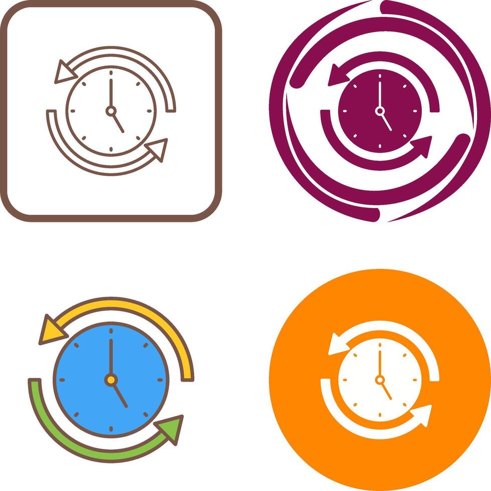 Run Time Icon Design vector