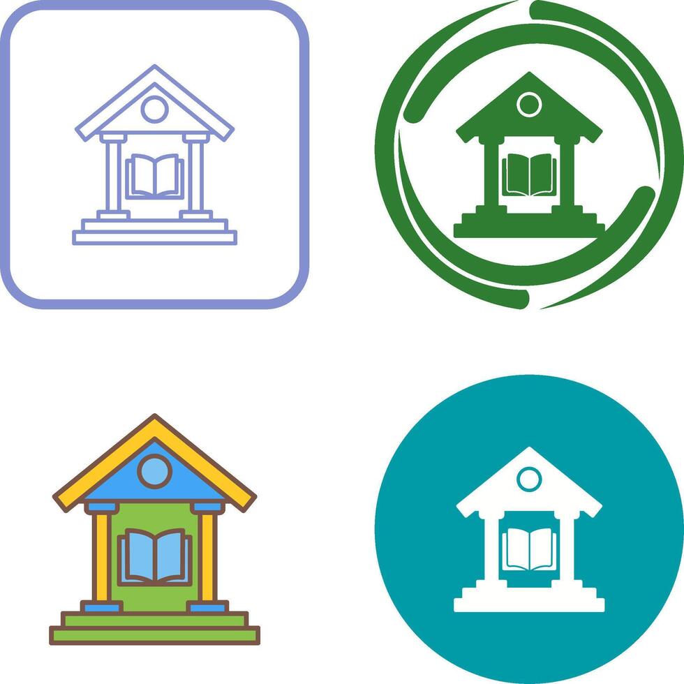 Library Icon Design vector