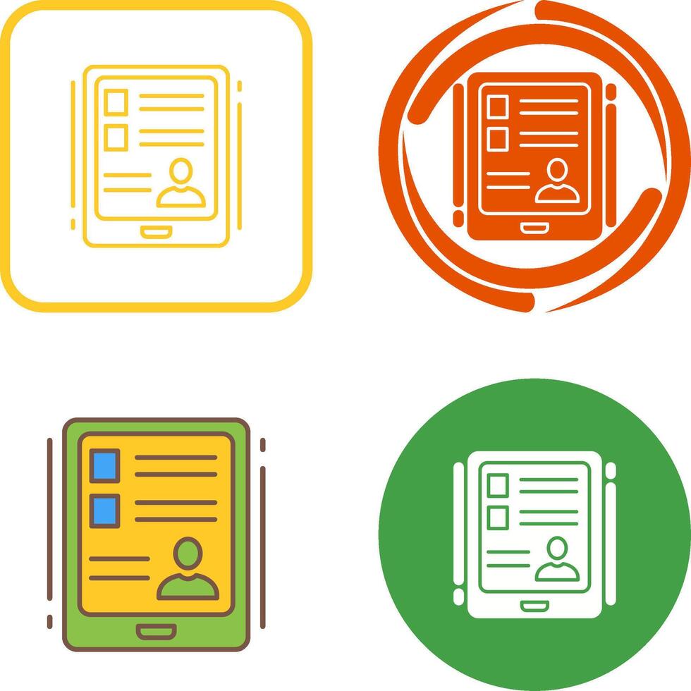 Tablet Icon Design vector