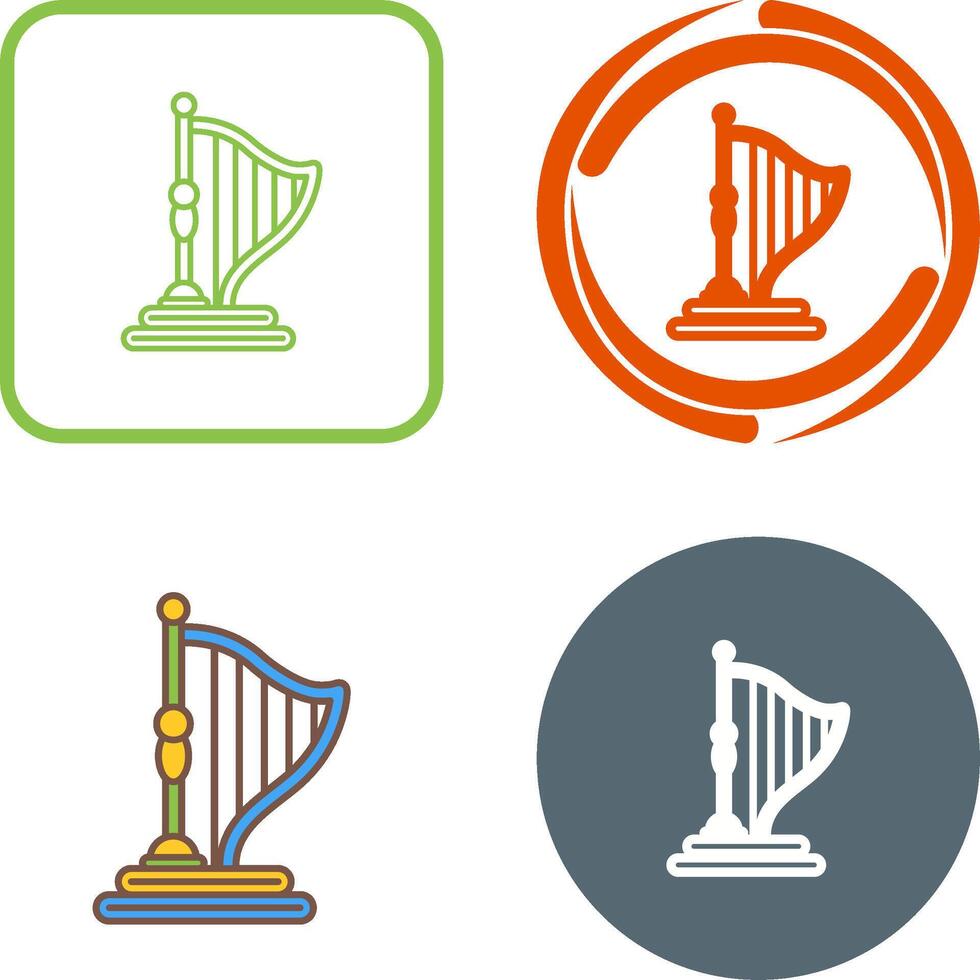 Harp Icon Design vector