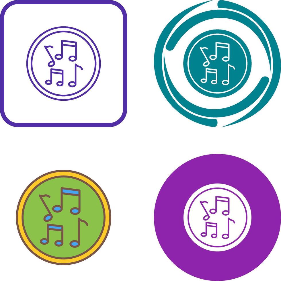 Musical Notes Icon Design vector