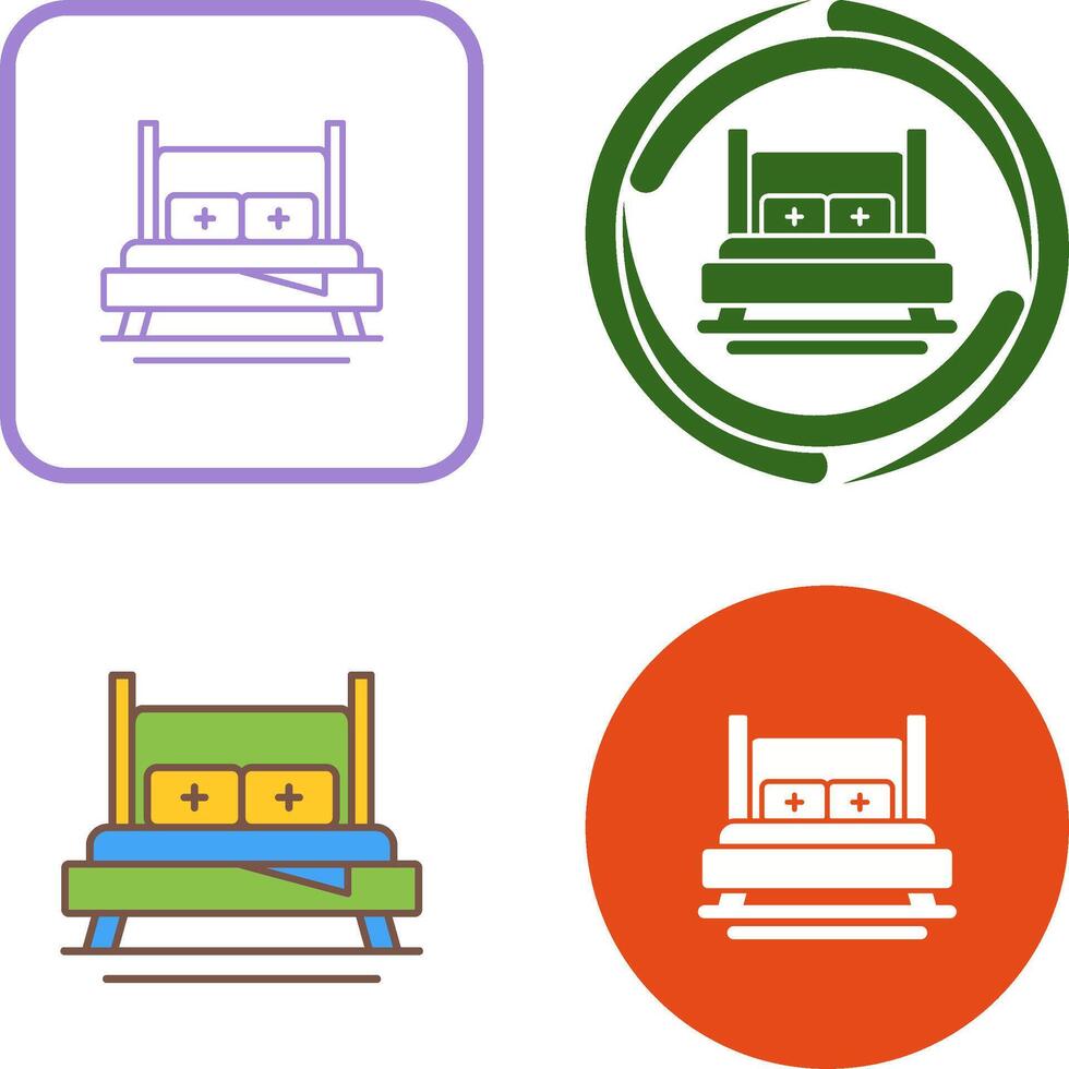 Bed Icon Design vector