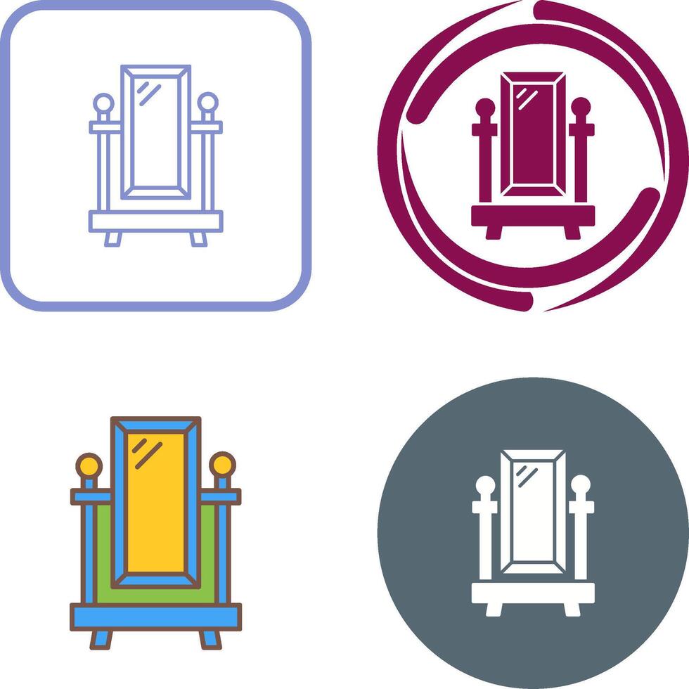 Floor Mirror Icon Design vector