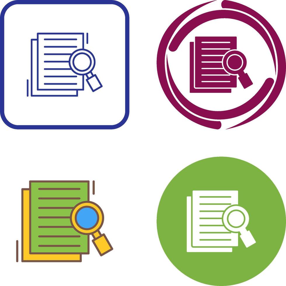 Details Looking Icon Design vector