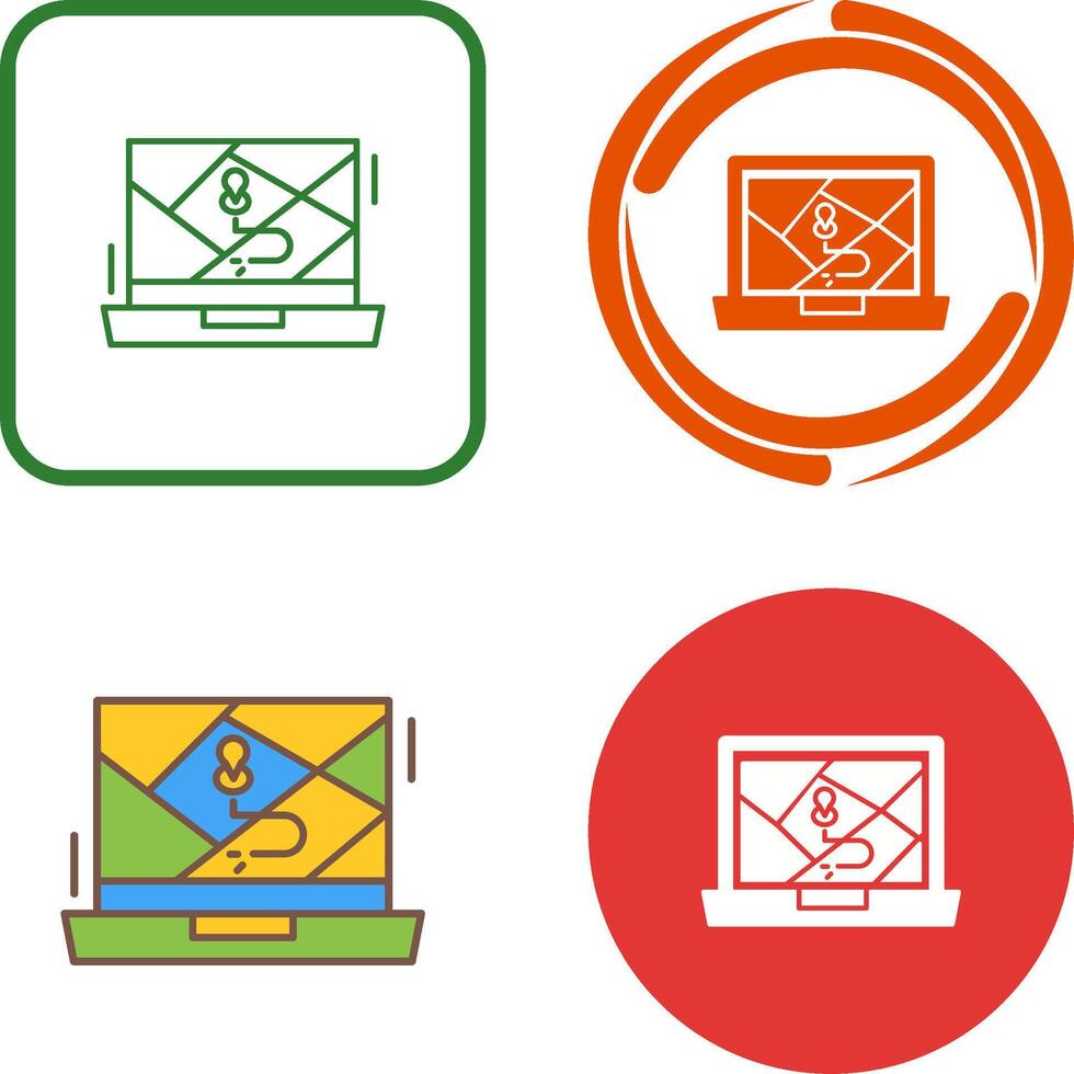 Google Map Icon Design vector