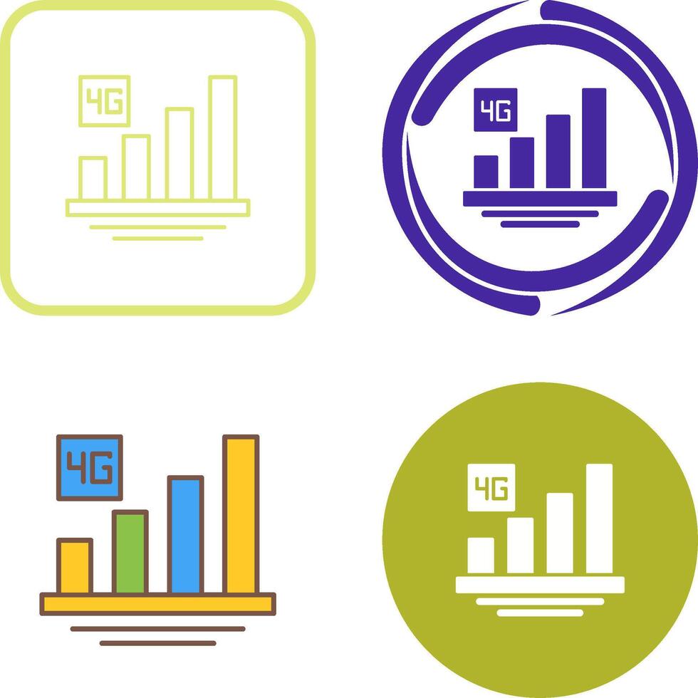 4G Icon Design vector