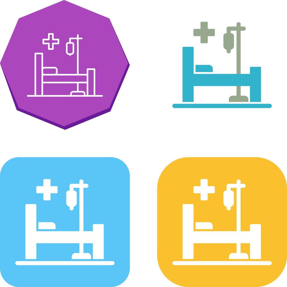 Bed Icon Design vector