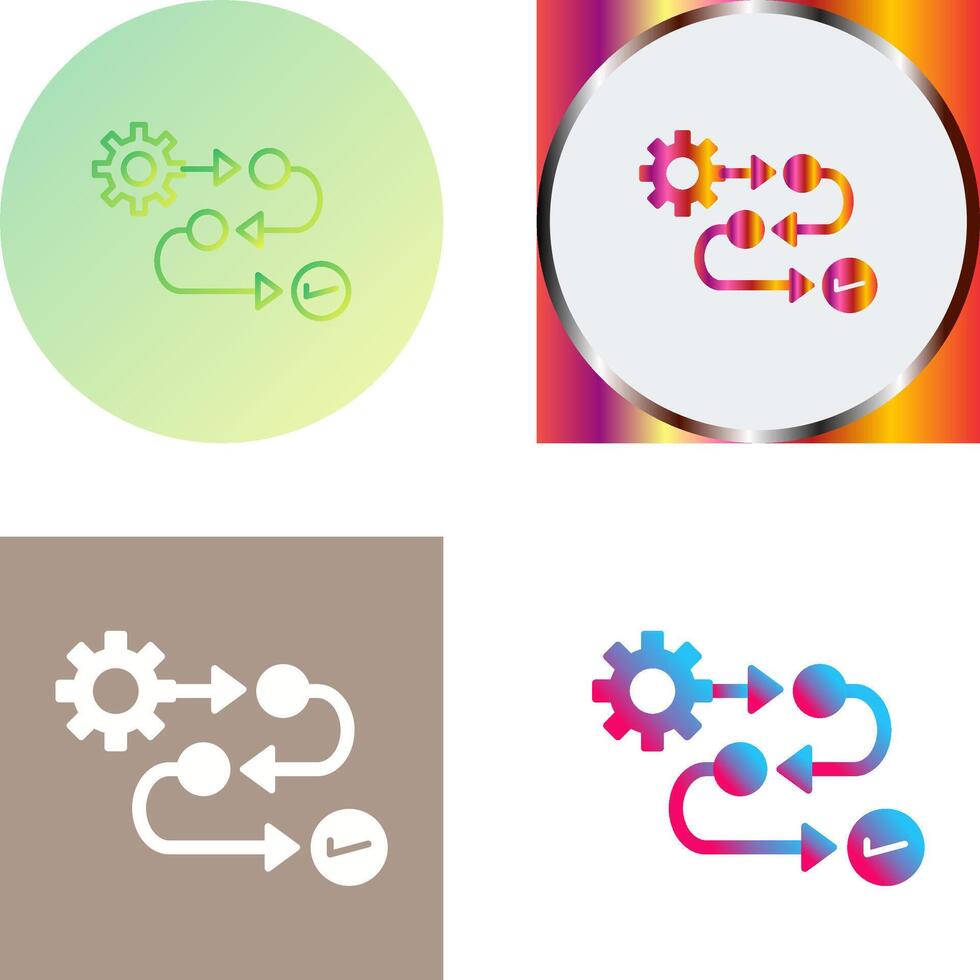 Process Icon Design vector