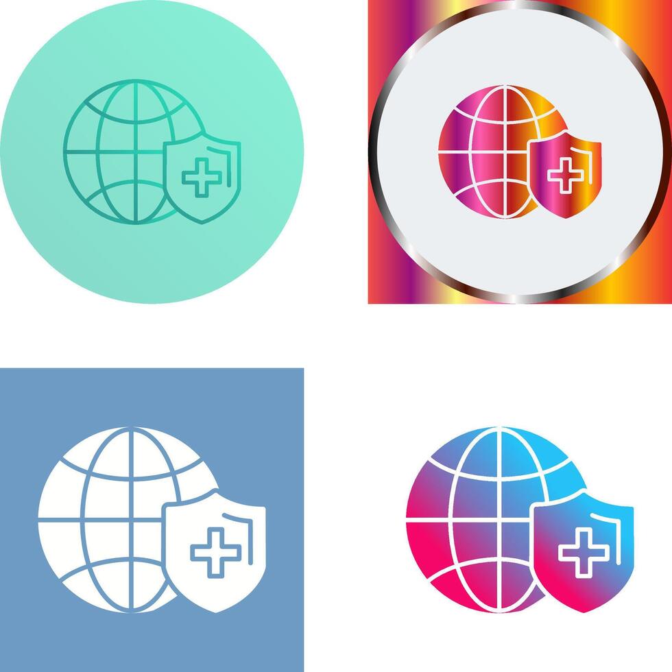Global Protection Icon Design vector