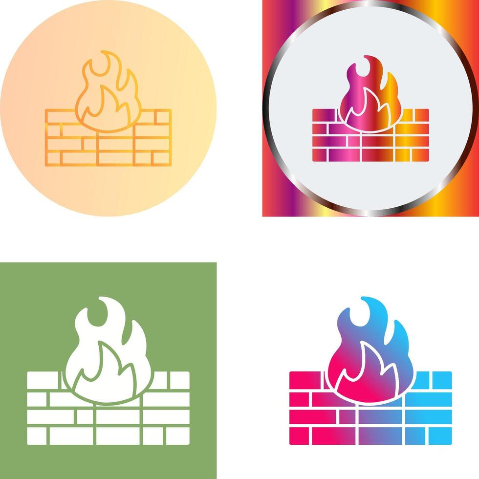 Firewall Icon Design vector