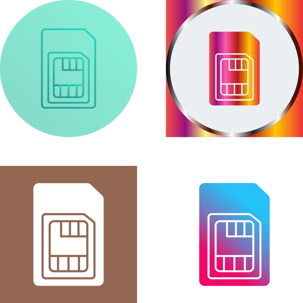 Sim Card Icon Design vector