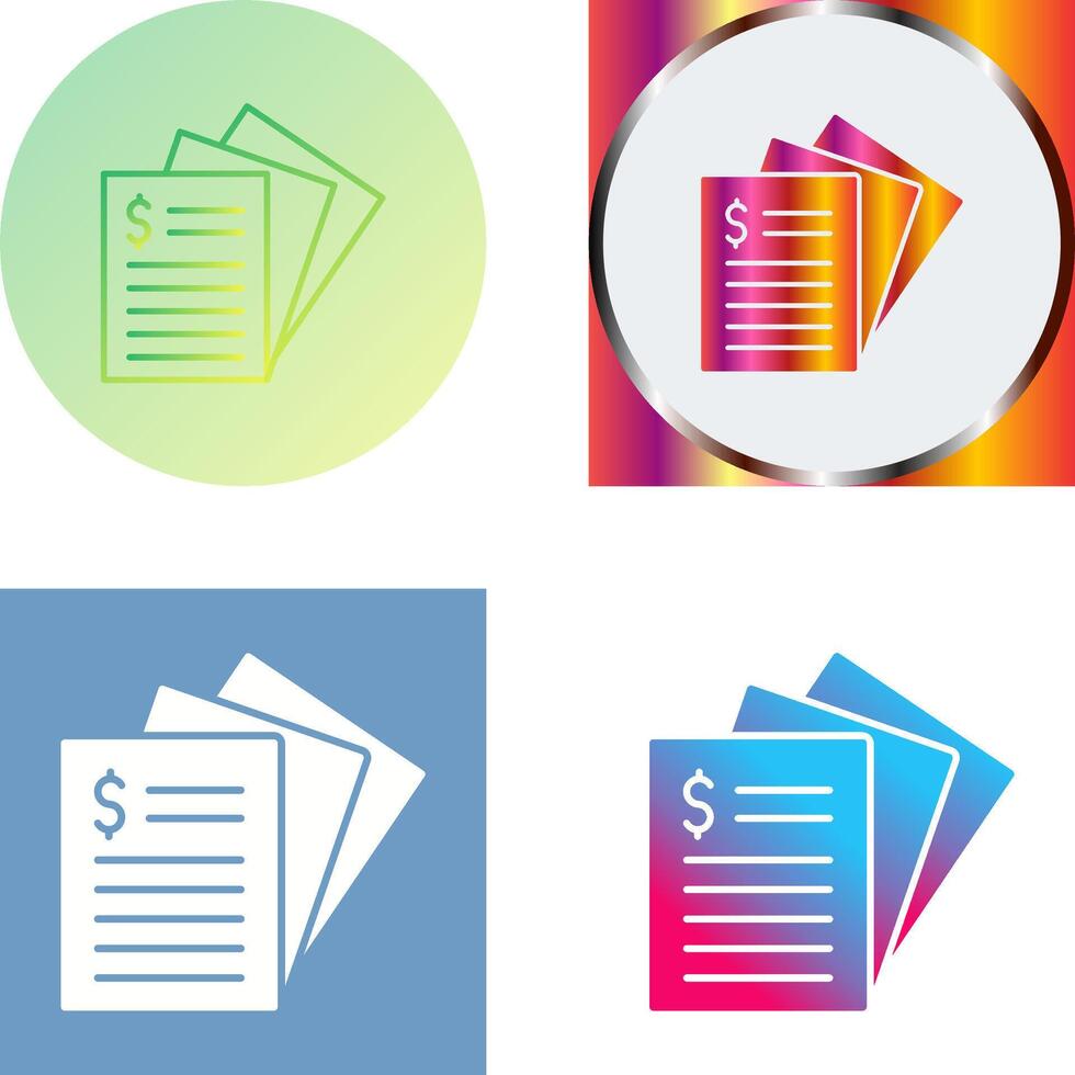 Invoice Icon Design vector