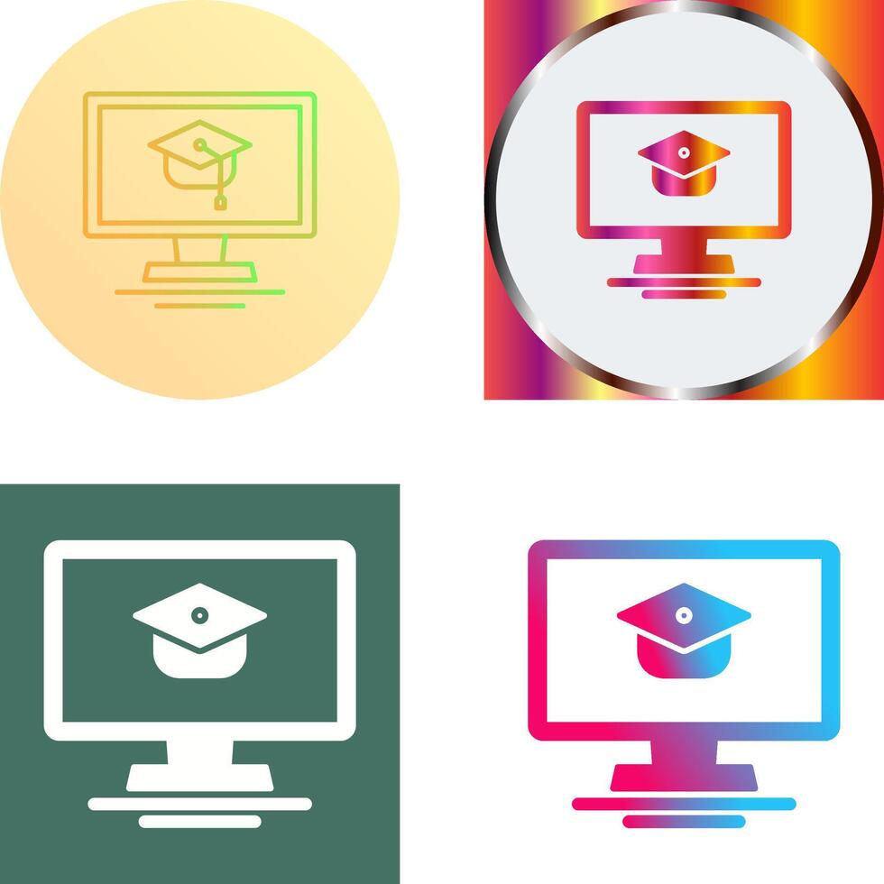 Online Course Icon Design vector
