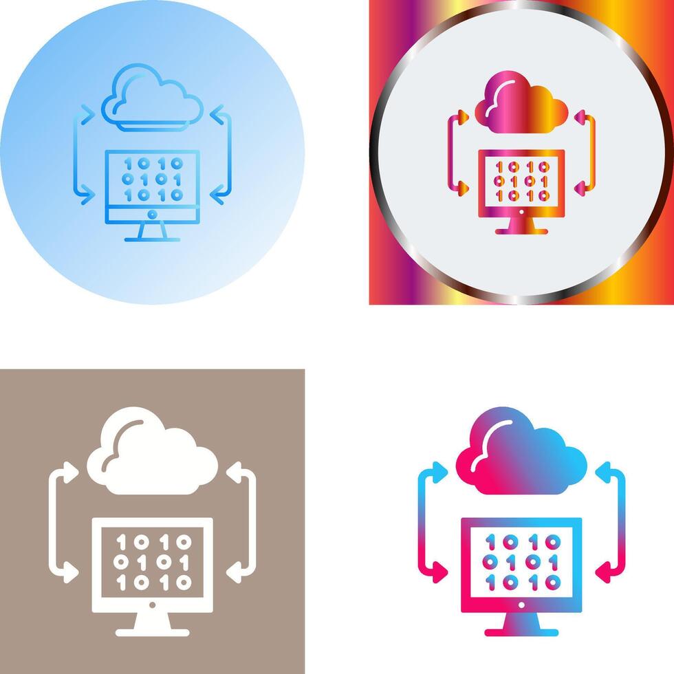 Cloud Coding Icon Design vector