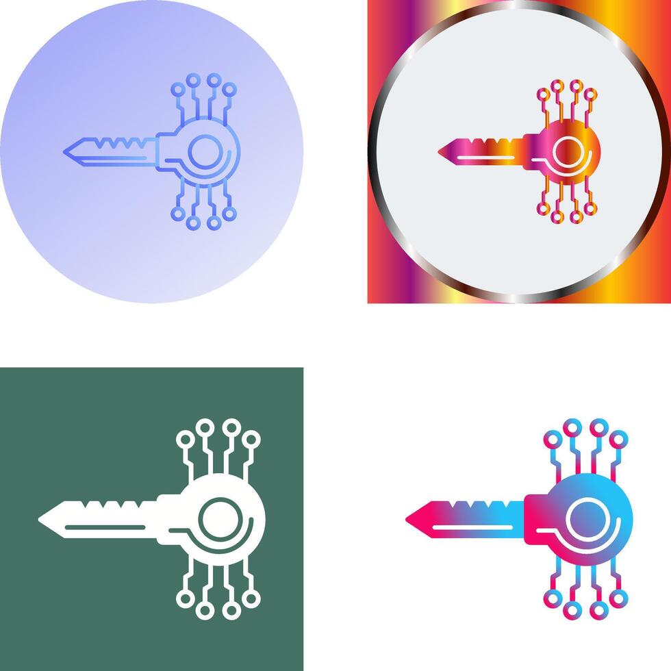 Key Code Icon Design vector