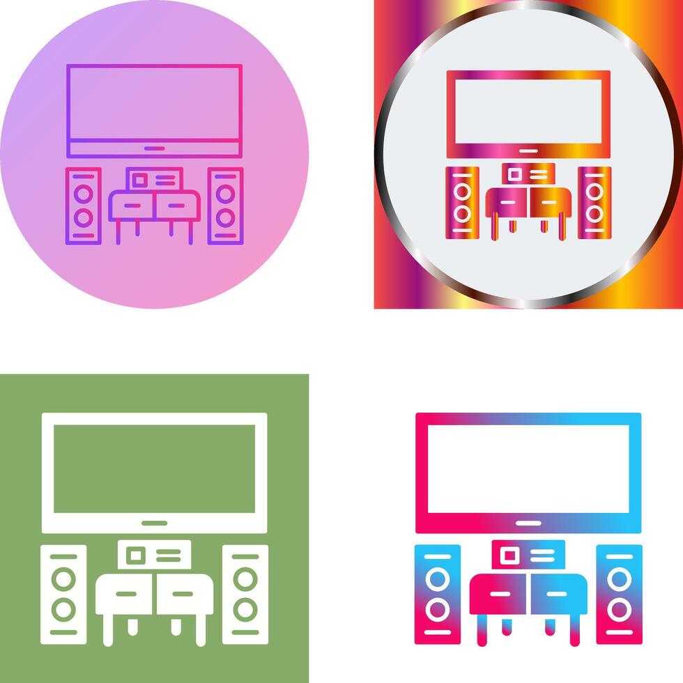 Home Theater Icon Design vector