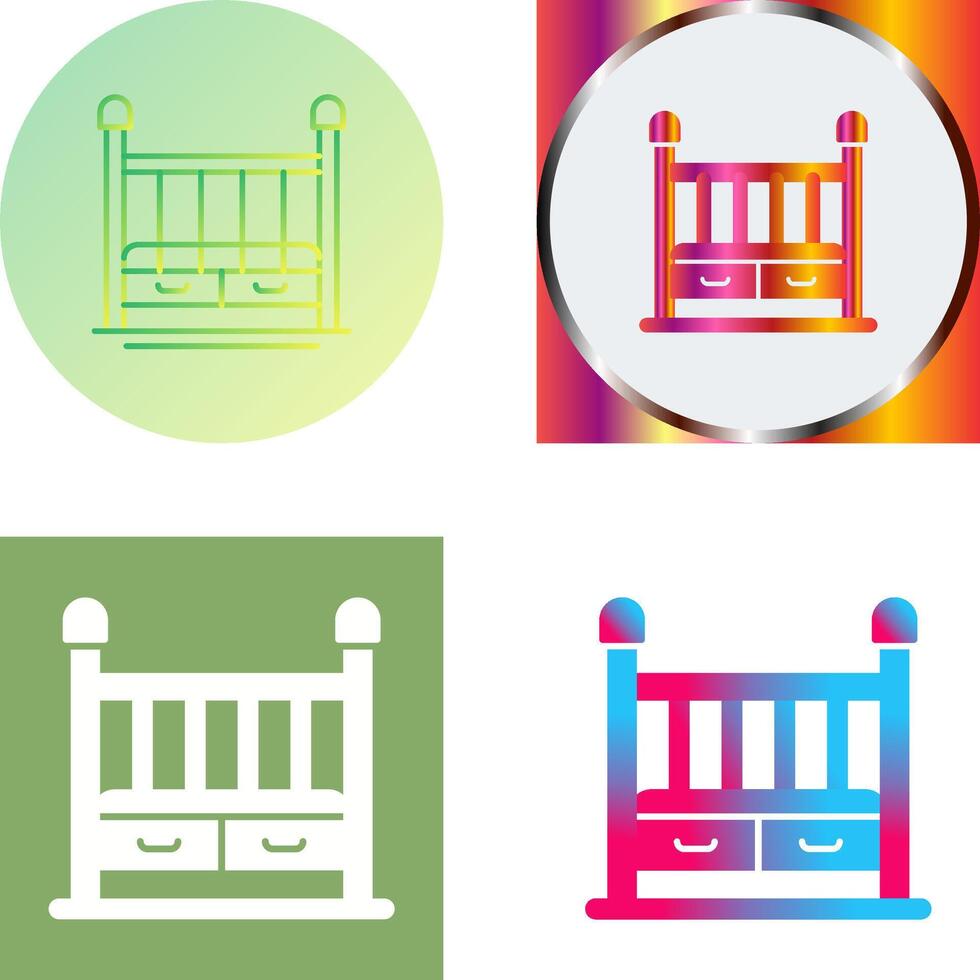 Baby Crib Icon Design vector