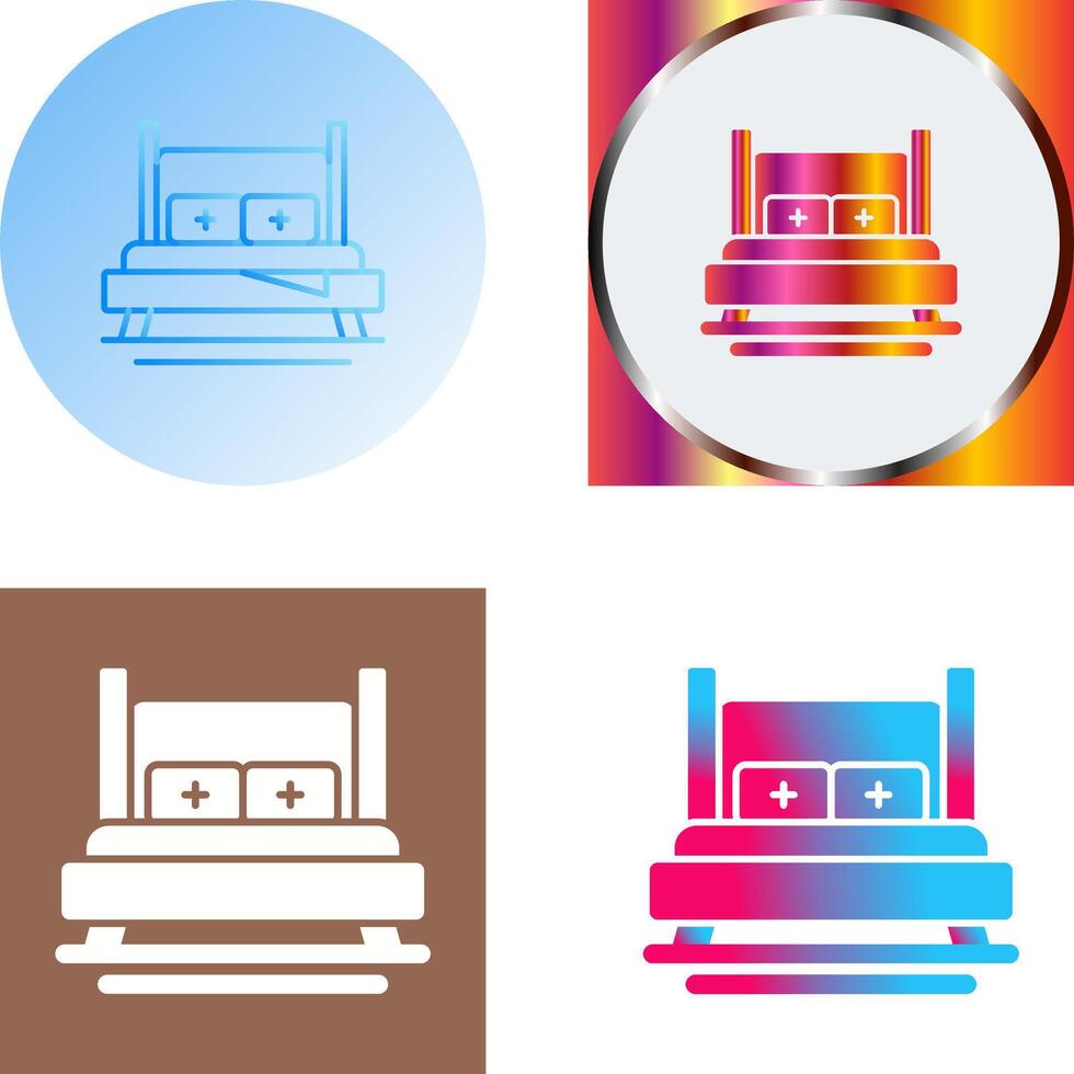 Bed Icon Design vector