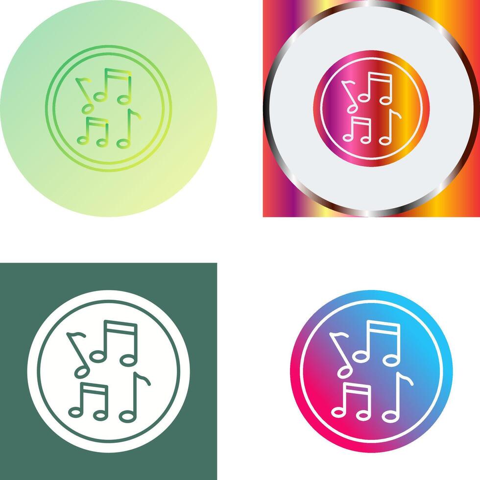 Musical Notes Icon Design vector