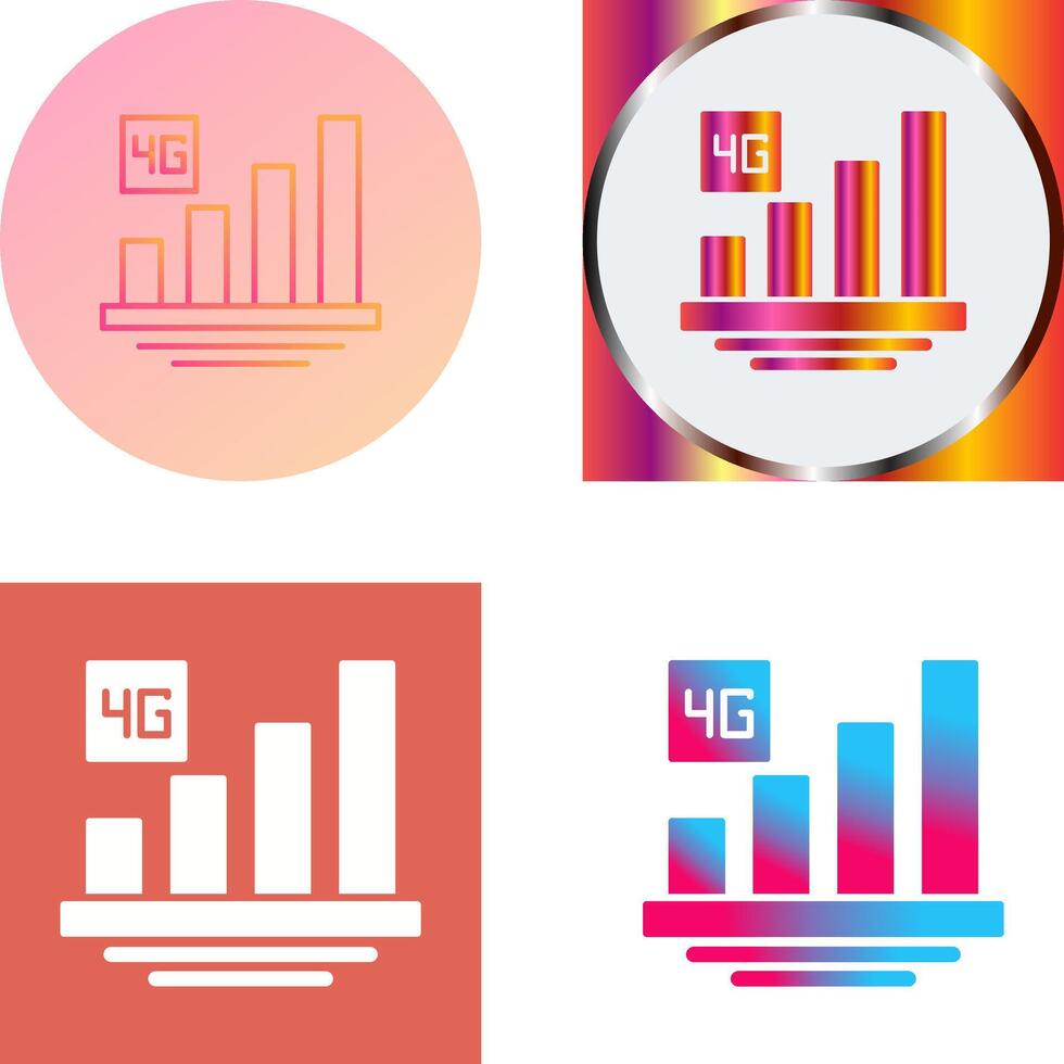4G Icon Design vector