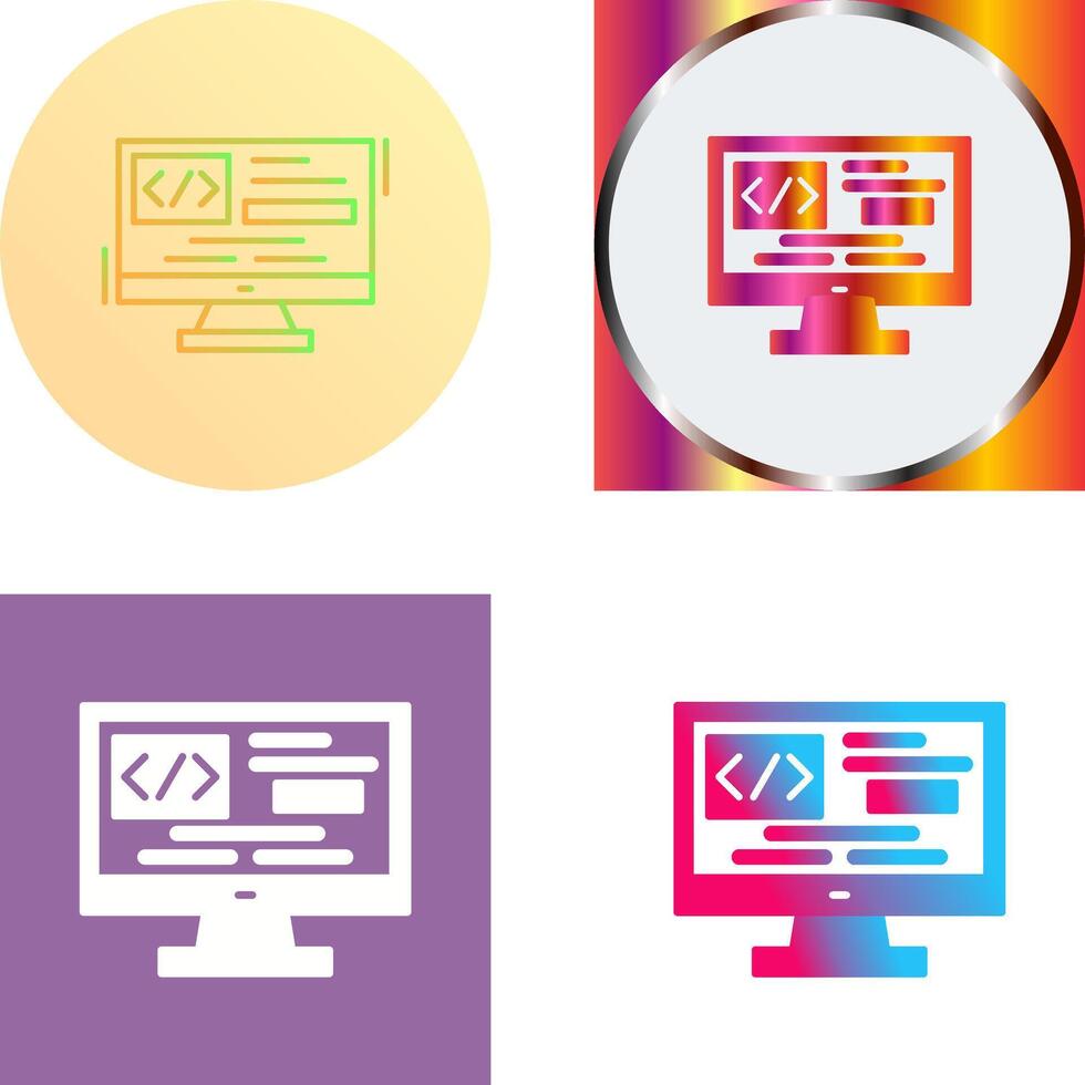 Coding Icon Design vector