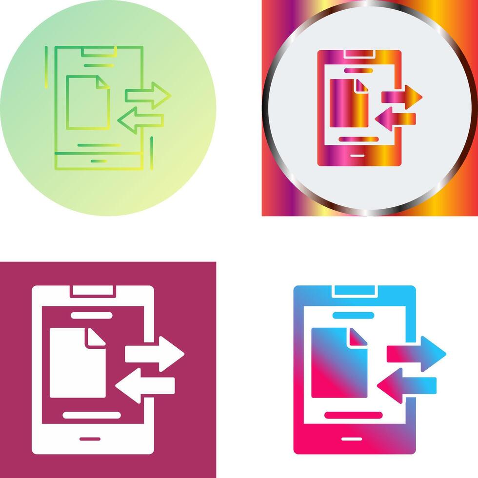 Data Transfer Icon Design vector