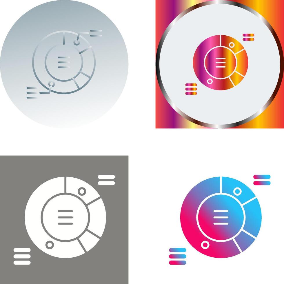 Pie Chart Icon Design vector