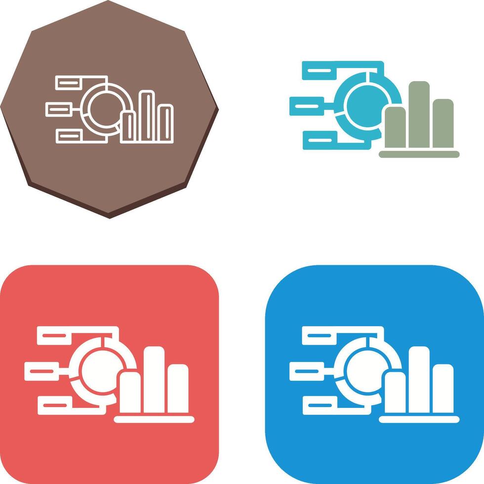 Pie Chart Icon Design vector