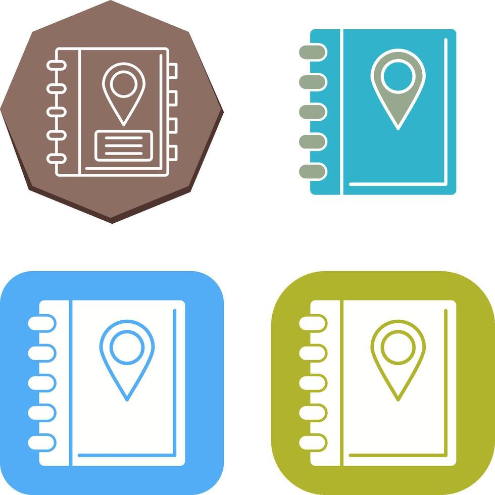 Address Book Icon Design vector