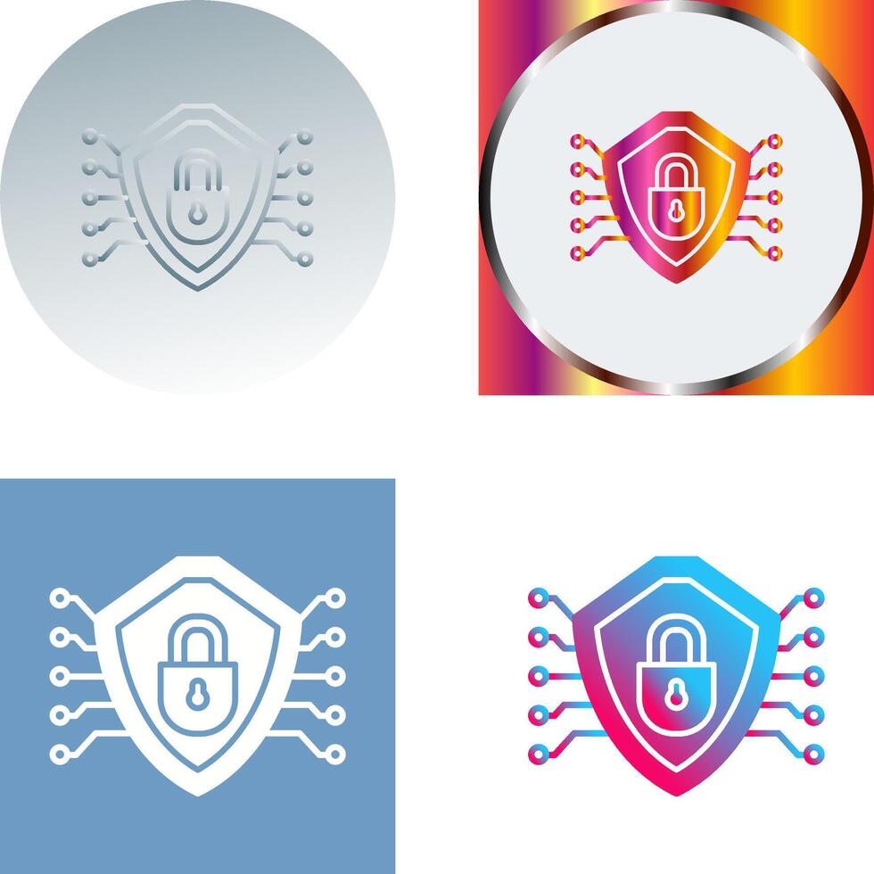 Cyber Security Icon Design vector