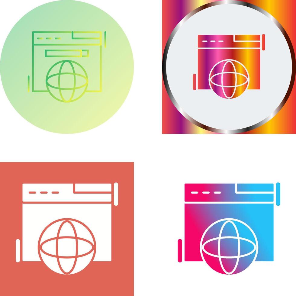 Browser Icon Design vector