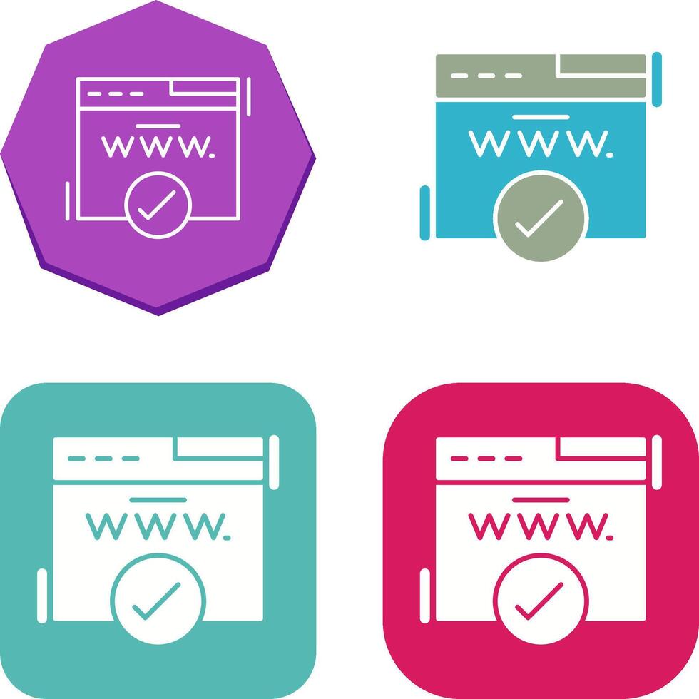 Domain Icon Design vector