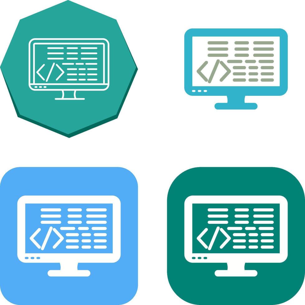 Coding Icon Design vector