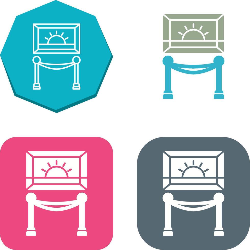 Painting Exhibit Icon Design vector