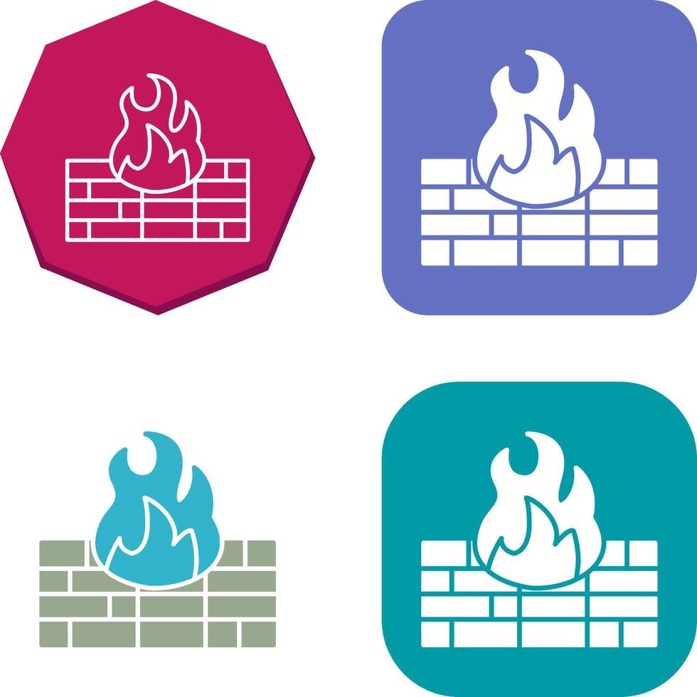 Firewall Icon Design vector
