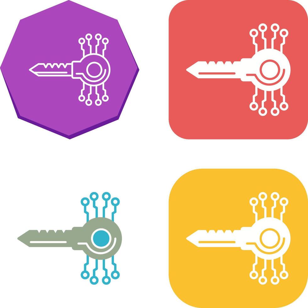 Key Code Icon Design vector