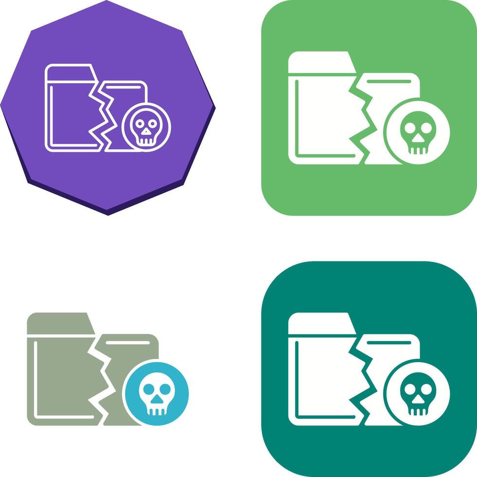 infectado archivos icono diseño vector