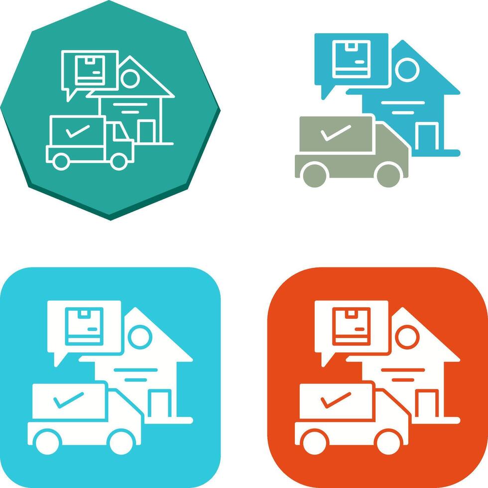 Package Receiving Icon Design vector